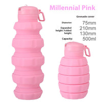 Grenade Camouflage Water Bottle Portable Silicone