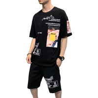 Short sleeve t-shirt men's suit summer