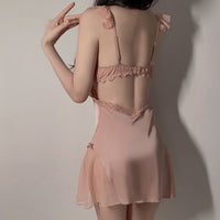 Lace Slip Nightdress Outerwear Gown Homewear Suit