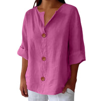 V-neck Pullover Shirt Fashion Casual Long-sleeved Top Women's Clothing