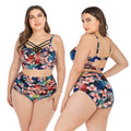 Fat woman underwire big cup ladies swimsuit