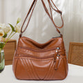 Women's Fashion Casual Crossbody Soft Leather Multi-pocket Shoulder Bag