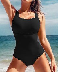 Lotus Waist Women's High Waist Swimsuit