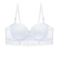 Sexy gathering and shaping lace bra