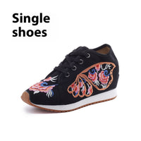 Travel Canvas Embroidered Sneaker Casual Fashion Cloth Shoes Ladies