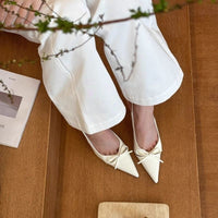 Sweet Bow-Knot Stiletto Pointed-Toe High Heel Sandals