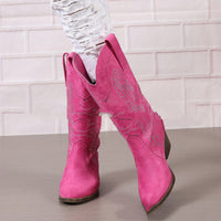 Calf-high Leather Boots For Tall, Plus-size Women