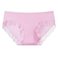 Fashion Women's Lace Edge Solid Color Underwear