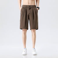 Shorts Men's Comfortable Soft Solid Color Small Suit Pants