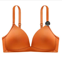 Solid Color Thin Triangle Cup Without Steel Ring Comfortable Push Up Bra
