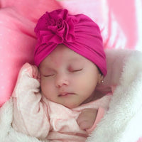 Pleated flower hat