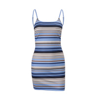 Fashionable Contrast-Color Slip Dress For Women