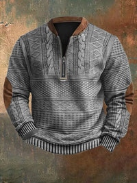 European And American Men's Half Zipper Sweater