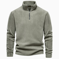 New Mens Long-sleeve Hoodie With A Stand-up Collar And A Half-zip