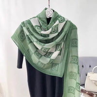 Cotton And Linen Scarf Thin And Silky Shawl Travel Sun-proof Beach Towel For Women