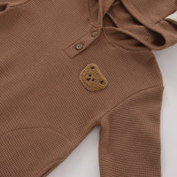 Baby Cartoon Bear Jumpsuit Boys And Girls Waffle