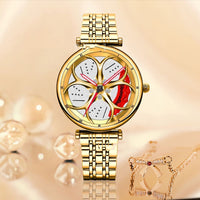 Women's Rotatable Car Wheel Luminous Quartz Watch