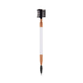 Single double-ended makeup brush and eyelash brush