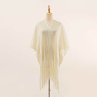 Flat Towel Shawl Gold And Silver Silk Slit Fashionable Beachwear Vacation Sun Protection Shirt