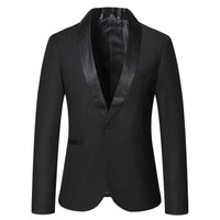 Mens Stylish Business Tuxedo Jacket With A Mandarin Collar