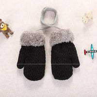 Winter Neck Fall-proof Knitted Warm And Velvet Gloves