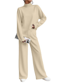 Solid-color T-shirt And Pants Two-piece Set