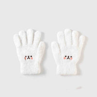 Cute Bear Plush Gloves Female Winter Cycling