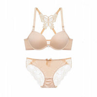 Small chest gathered butterfly front button bra