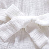 Baby Double Yarn Woven Belt Belt Bow Jumpsuit