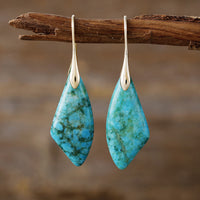 High-quality, Light-luxury Teardrop Natural Phoenix Stone Drop Earringstrendy European And American-style Vintage Jewelry From TEMU Thats Flying Off The Shelves