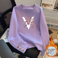 Versatile Crew-neck Sweatshirt For Women