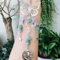 Butterfly Style Sun And Moon Accessories Crystal Ball Wind Chimes
