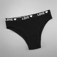 V-shaped Lady's Pure Cotton Ribbed Panties