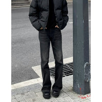 American High Street Retro Black Straight Skinny Jeans For Men