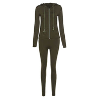 Factory Direct Sales Sports Suit New Women's Multi-color Hooded Slim Fit Casual Suit