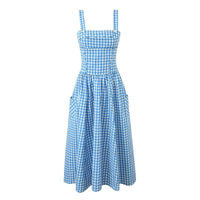 Waist-cinching Figure-flattering Sexy Resort-style Maxi Dress With A Flared Hem