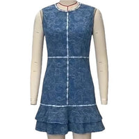 Women's Retro Embroidered Sleeveless Vest Dress