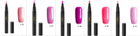 5pcs Nail Polish Pen 3 In 1 One Step Glue Pen Multicolor