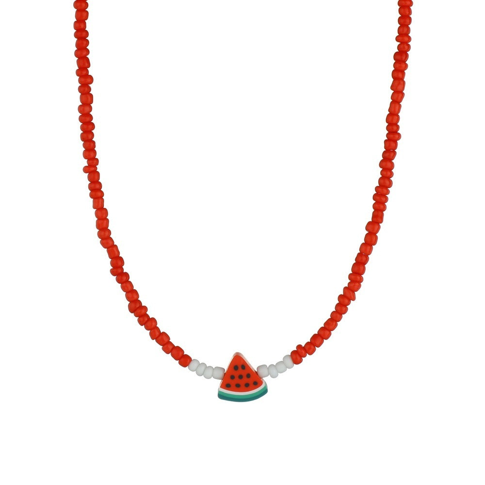 Cute Watermelon Trendy Women's Short Necklace