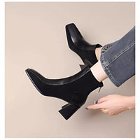 Chunky-heel Boots With A Side Zipper