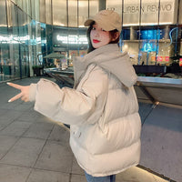 Korean Style Loose Autumn Winter Coat Cotton-padded Jacket