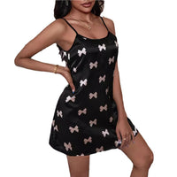Women's Ice Silk Thin Breathable Printed Camisole Dress
