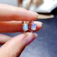 Simple S925 Silver Ear Clip Eardrop Frame Oval