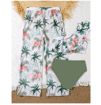 Girls' Flying Gauze Pants Swimsuit Three-piece Suit