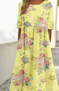 Fashionable Digital-print Wide-fit Dress