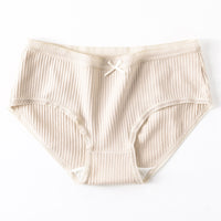 Lace Thread Cotton Pure Cotton Mid-waist Briefs
