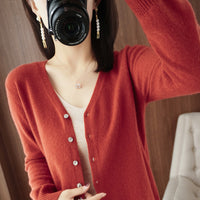 Spring And Summer New V-neck Cardigan Loose Plus Size Women's Clothing