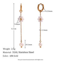 European And American Niche Temperament Earrings Stainless Steel 18K Gold Plating