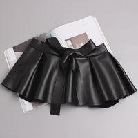 Foliage Skirt With Tie And Bow Decoration Skirt With Wide Waistband