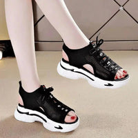 Hollowed Mesh Shoes Breathable Comfortable Platform Platform Leisure